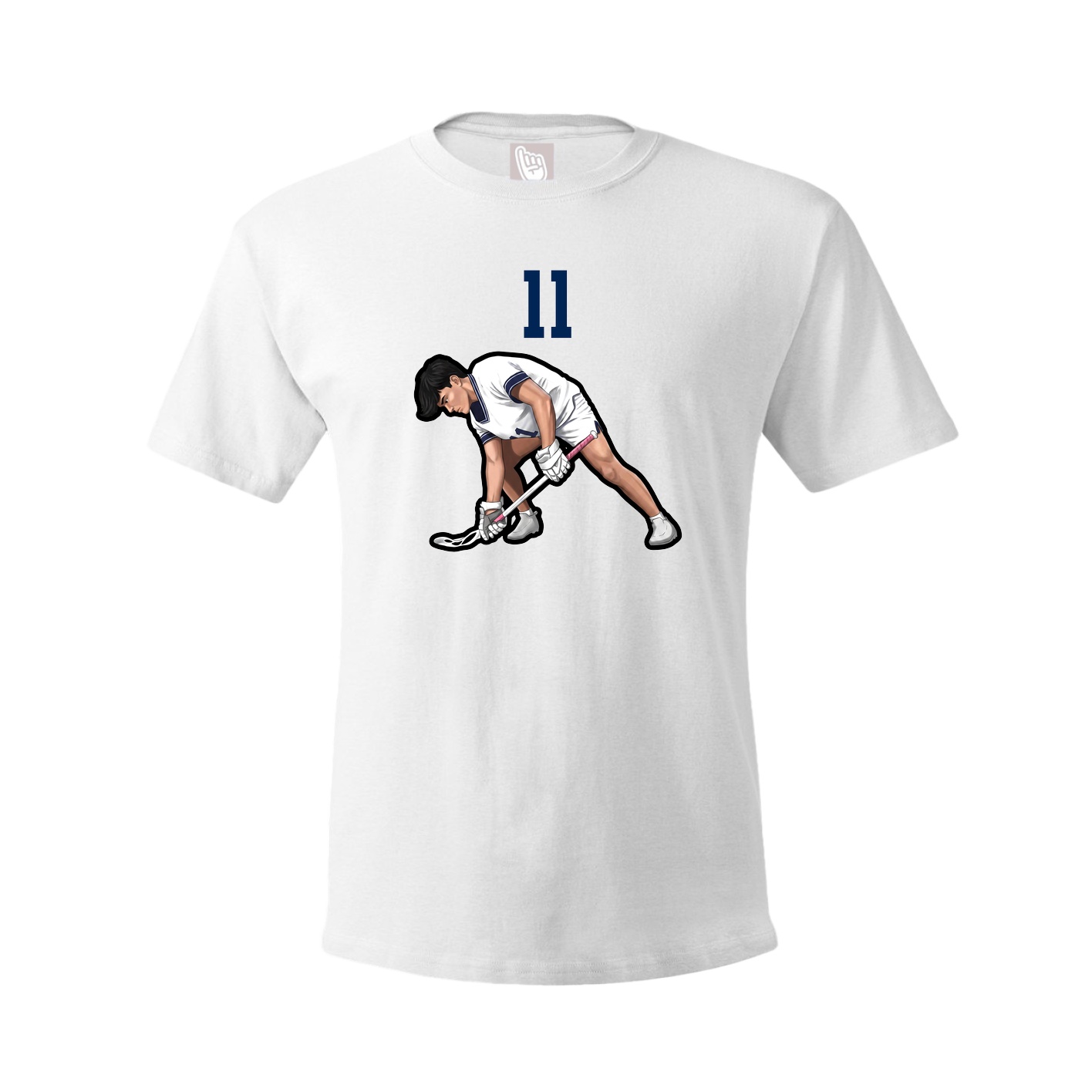 Youth Tee — Number Top in White