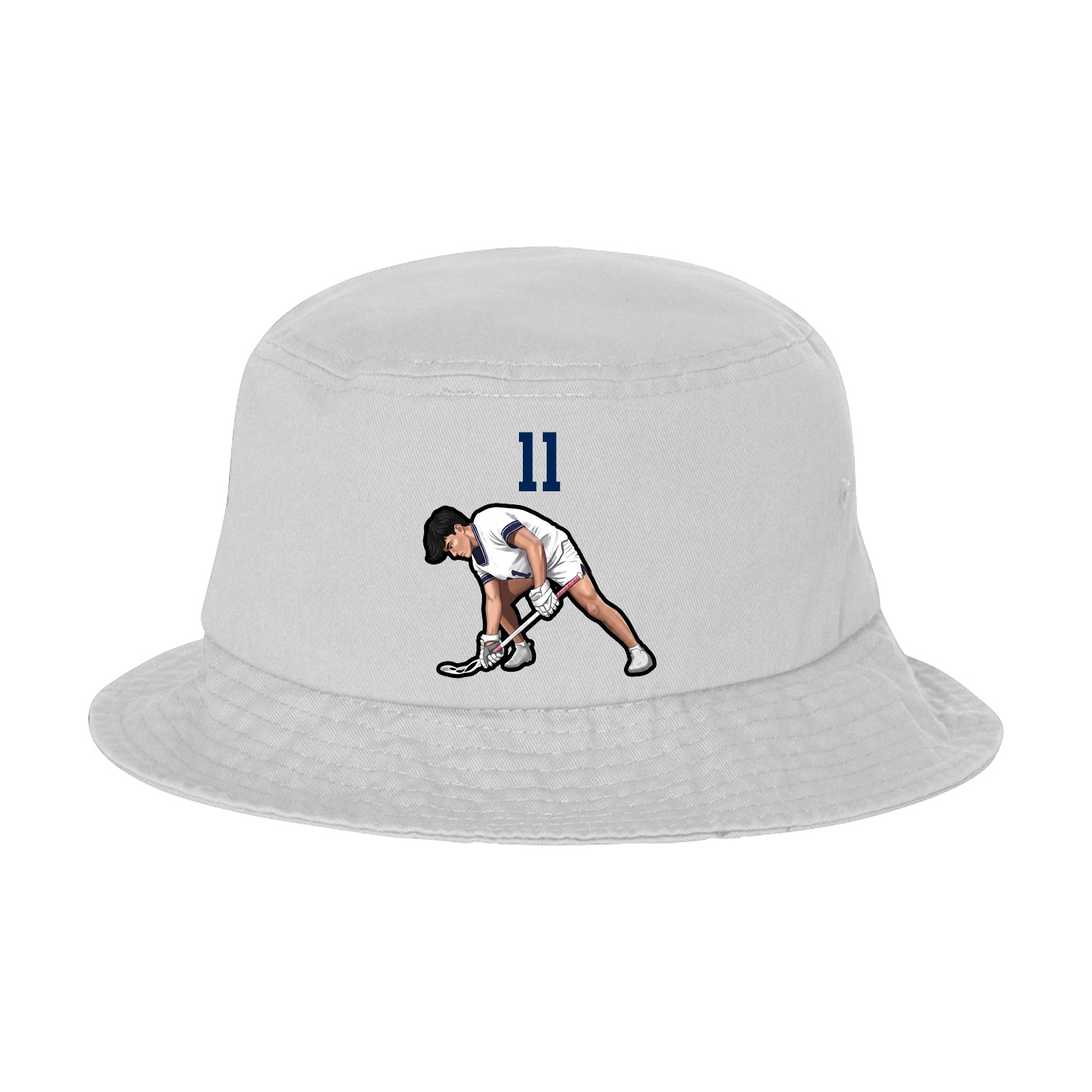 Bucket Cap — Number Top in White