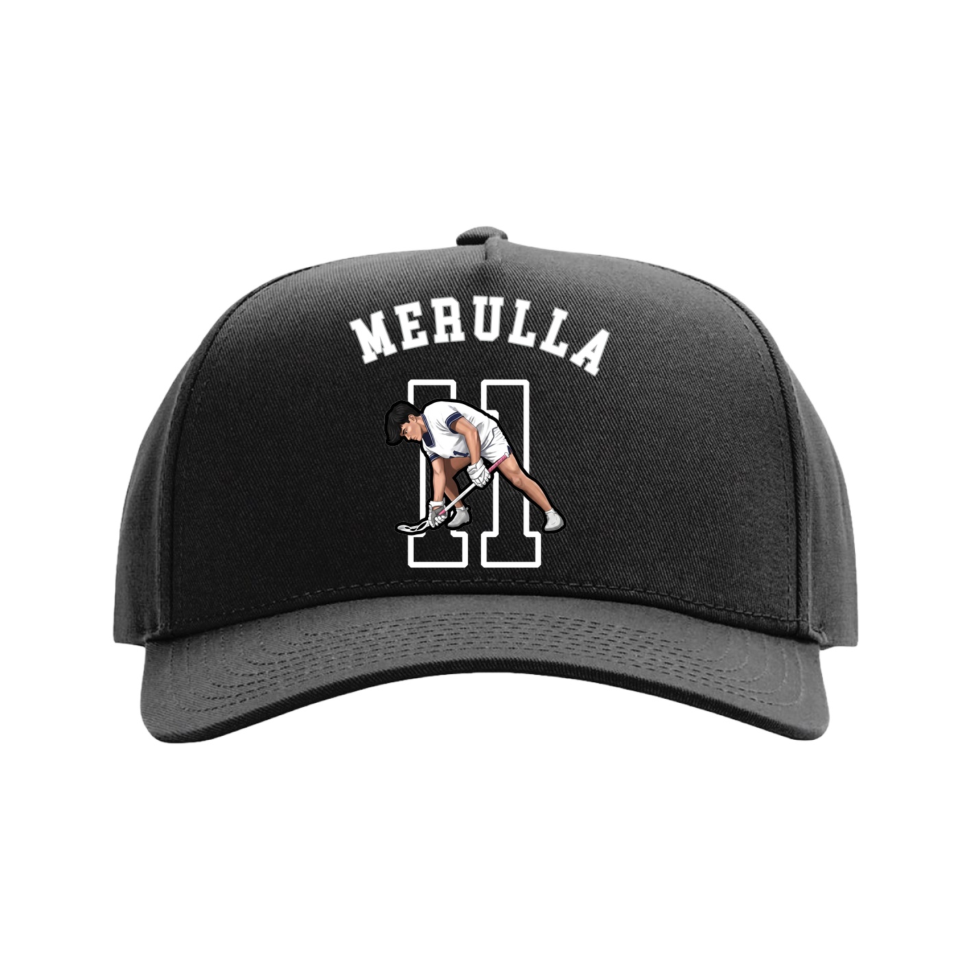 Full Fabric Five-Panel Champ Cap — Shirsey Arch in Black