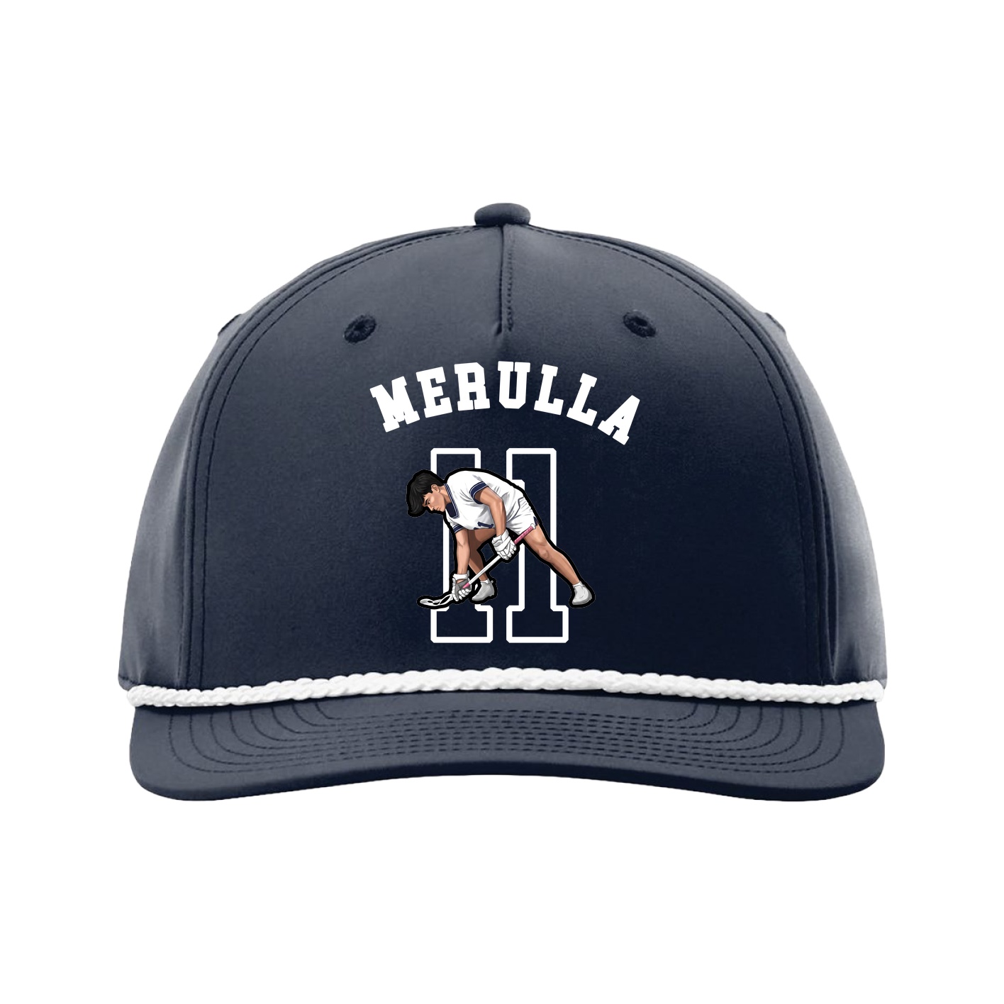 Five-Panel Classic Rope Cap — Shirsey Arch in Navy