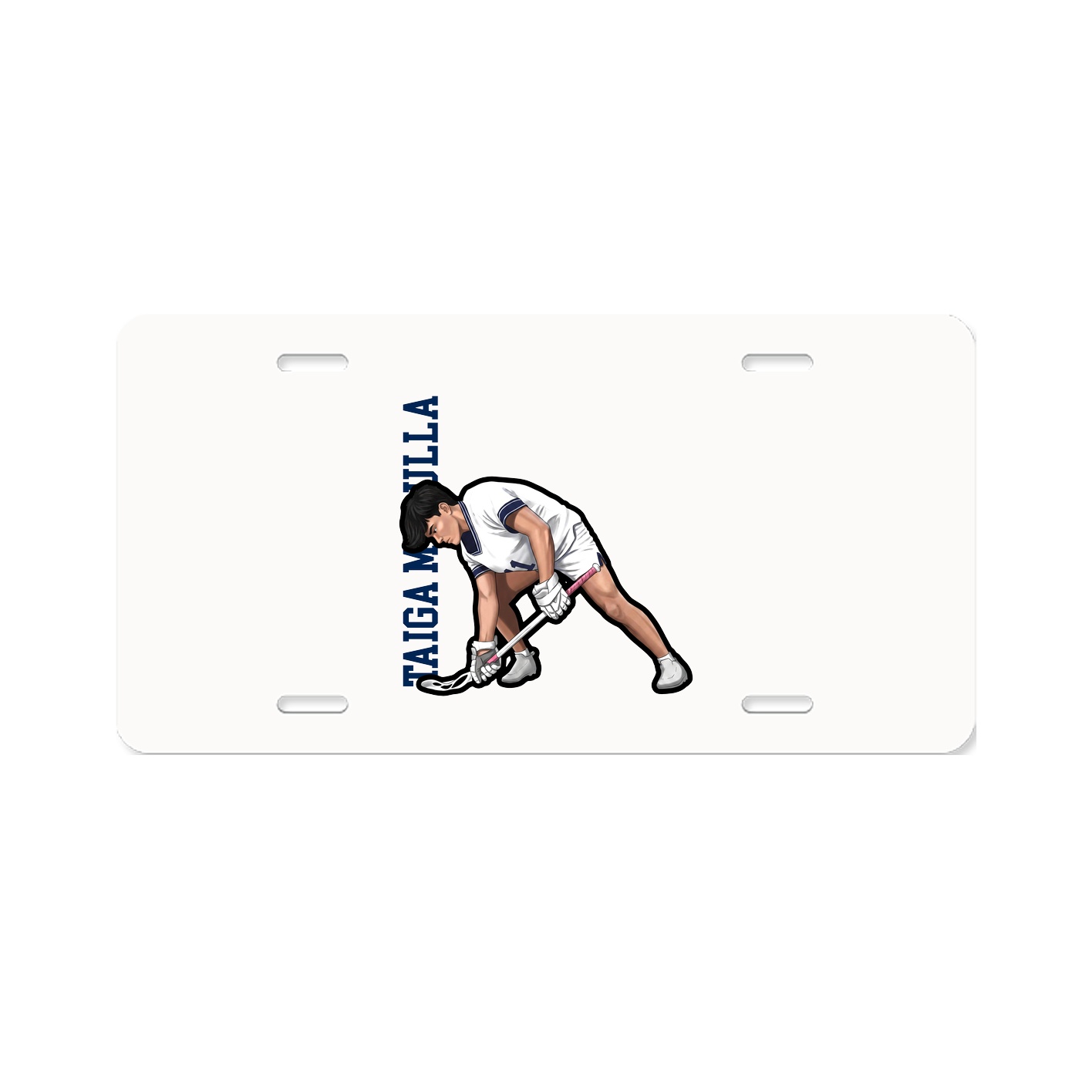 License Plate — Name Vertical in Classic