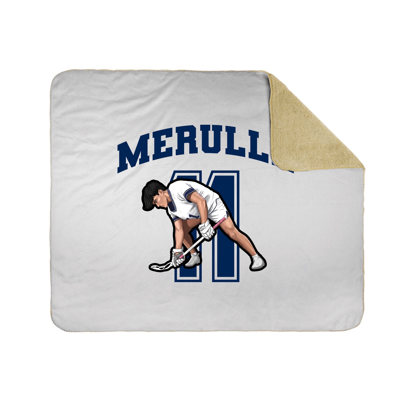 Throw Blanket — Number in White