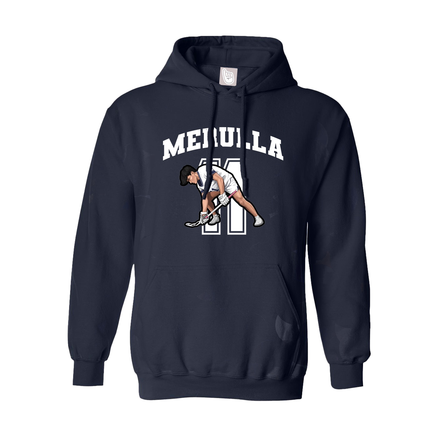 Hoodie — Number in Navy