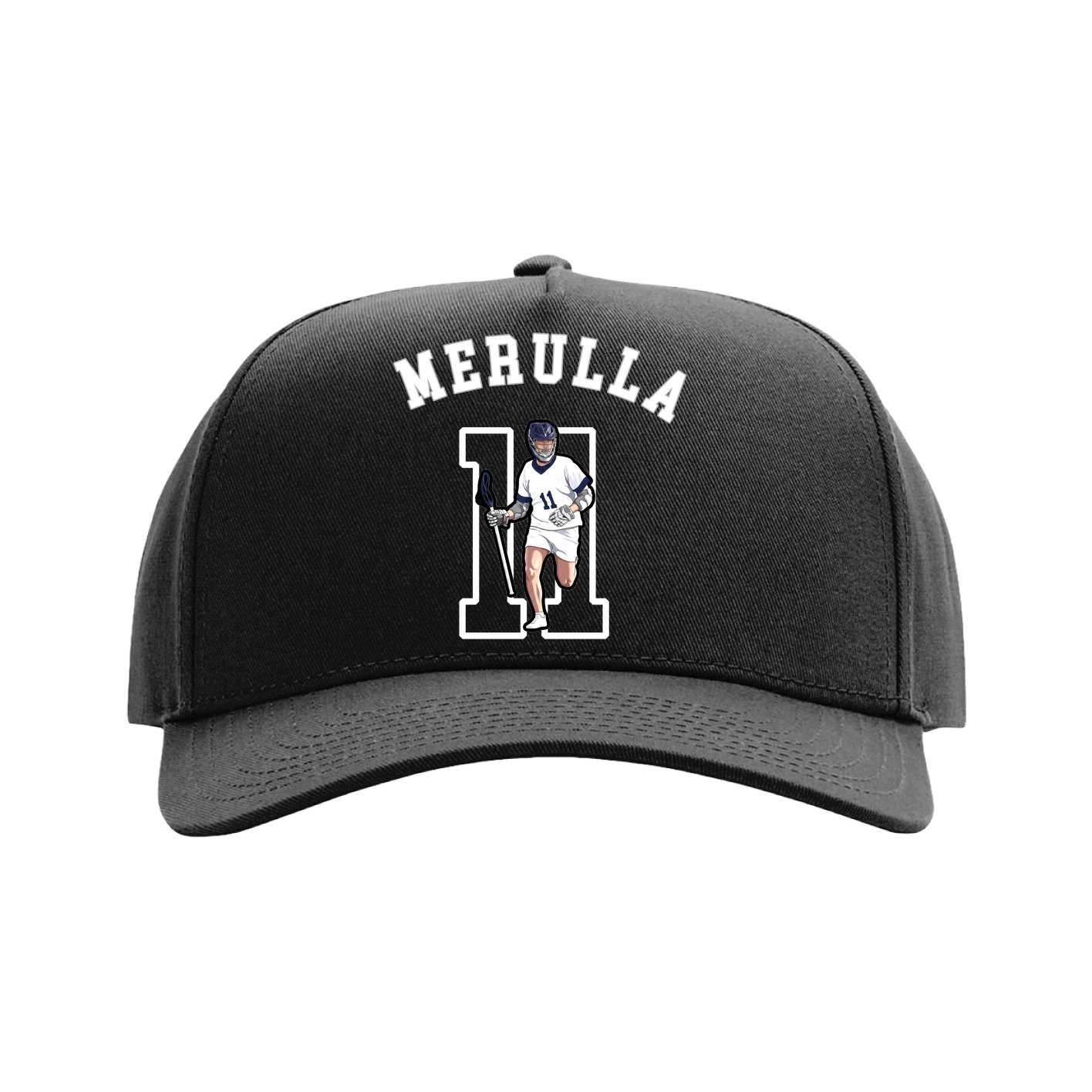 Full Fabric Five-Panel Champ Cap — Shirsey Arch in Black