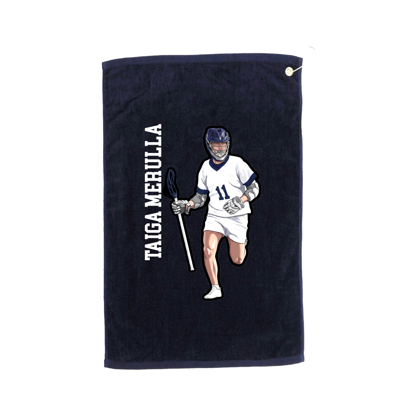 Golf Towel — Name Vertical in Navy