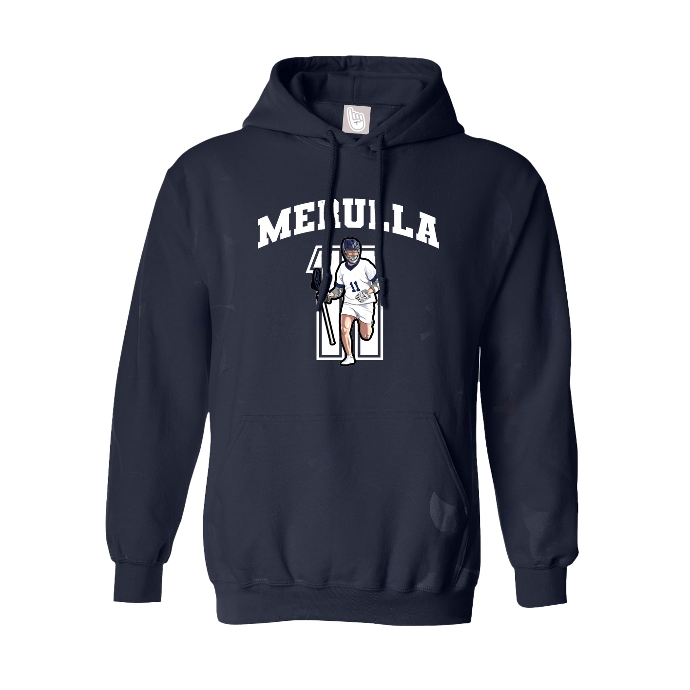 Youth Hoodie — Number in Navy