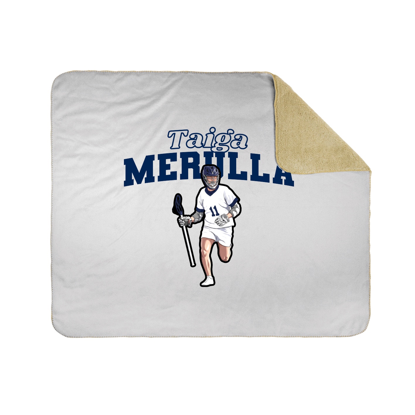 Throw Blanket — Name Arch in White