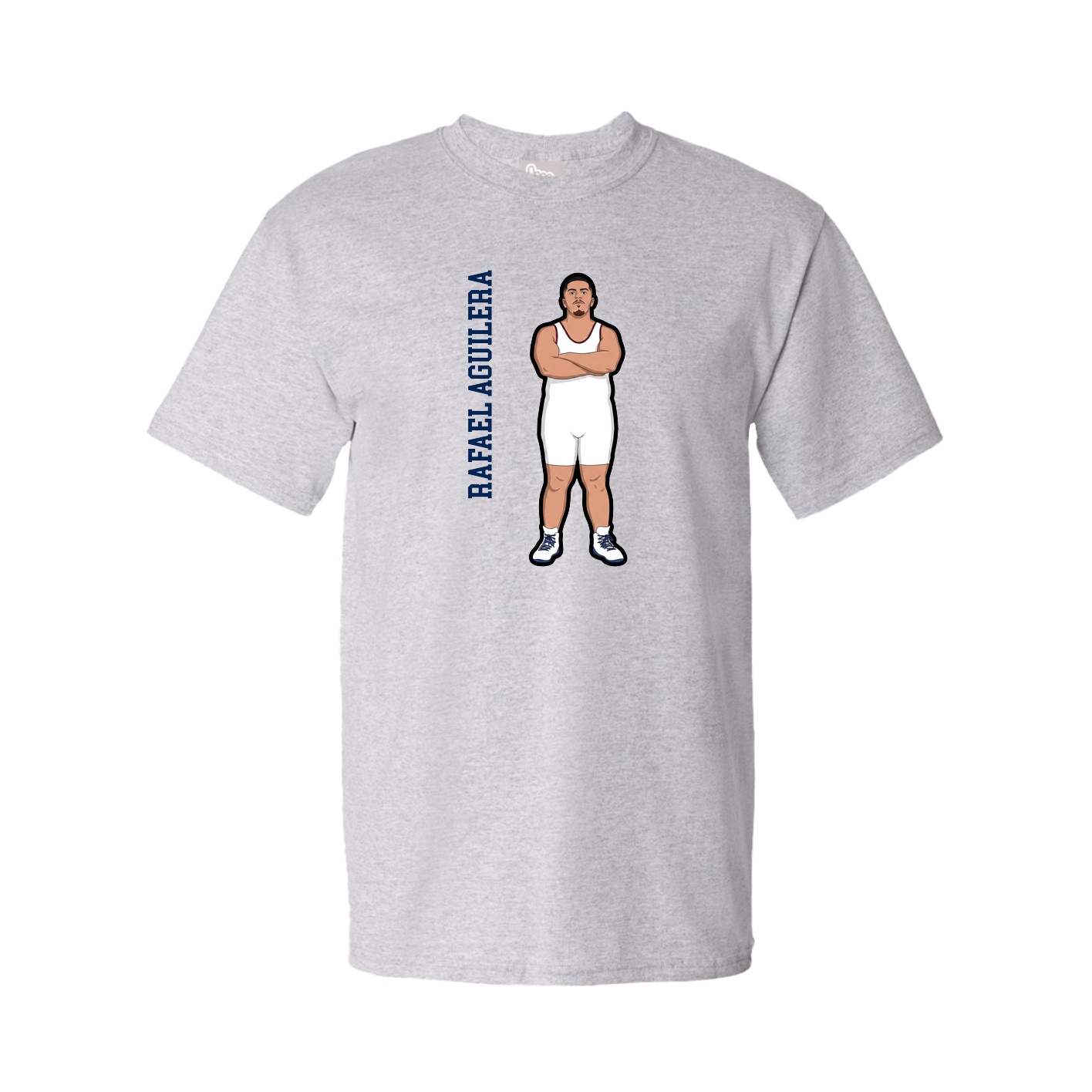 Tee — Name Vertical in Grey