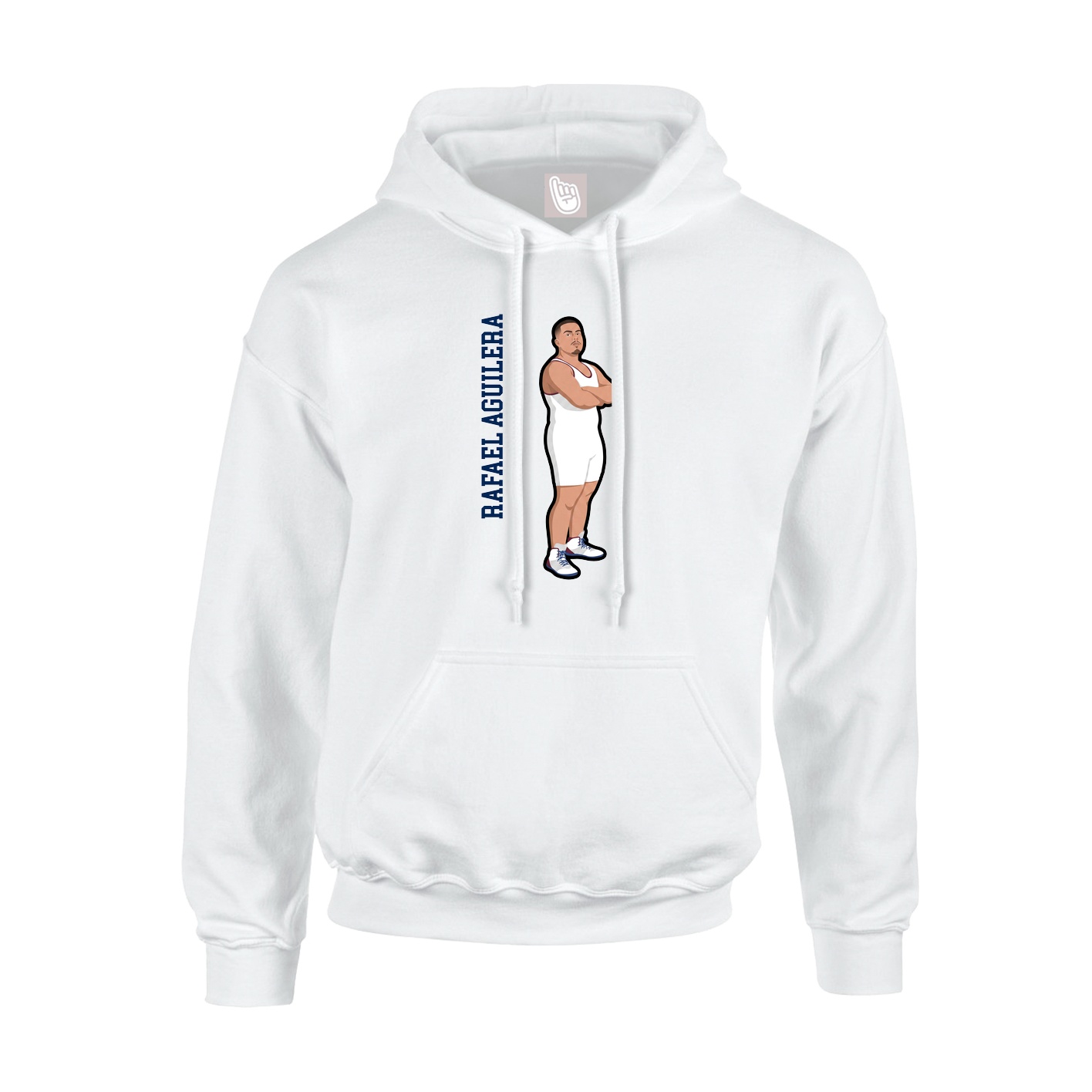 Youth Hoodie — Name Vertical in White
