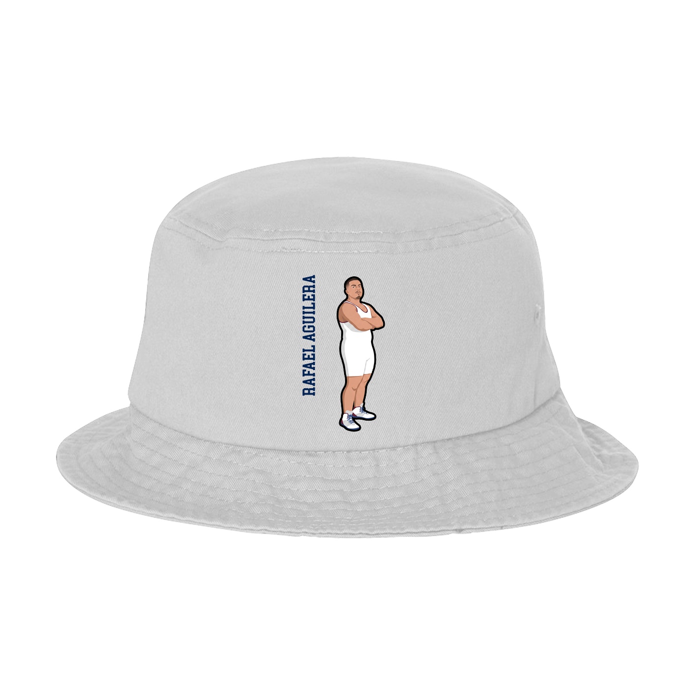 Bucket Cap — Name Vertical in White