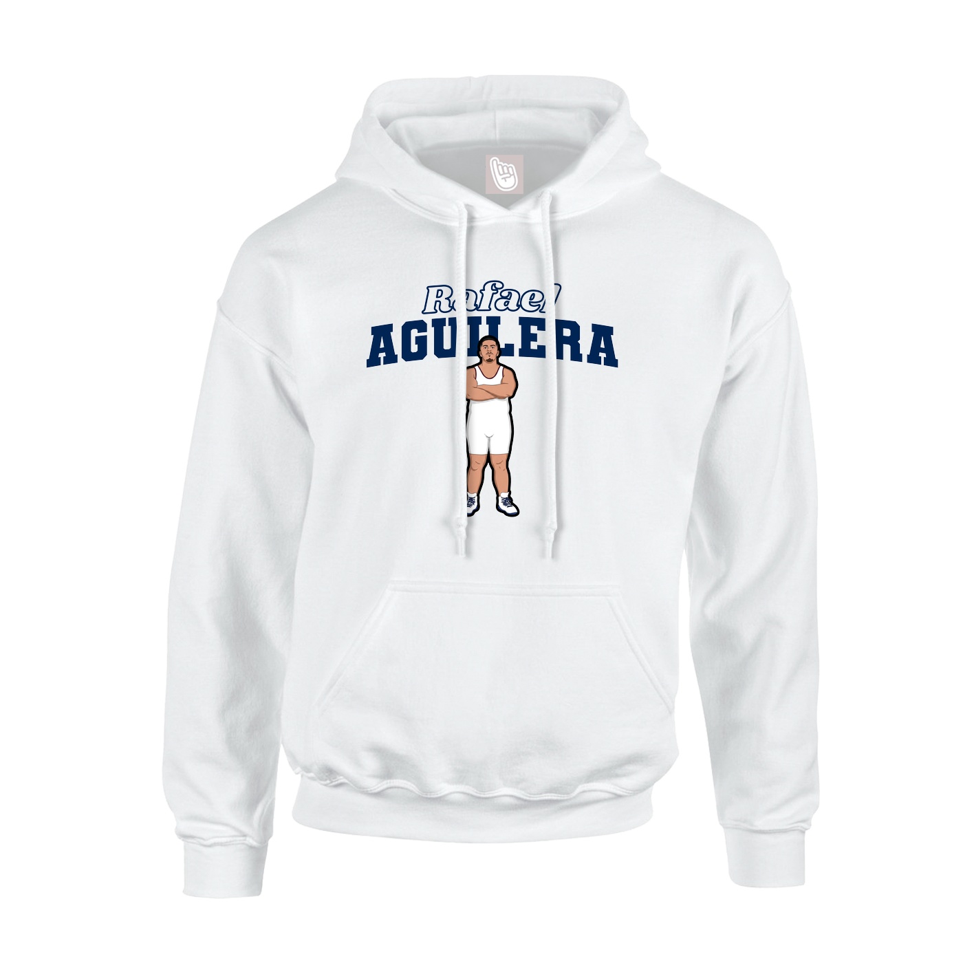 Hoodie — Name Arch in White
