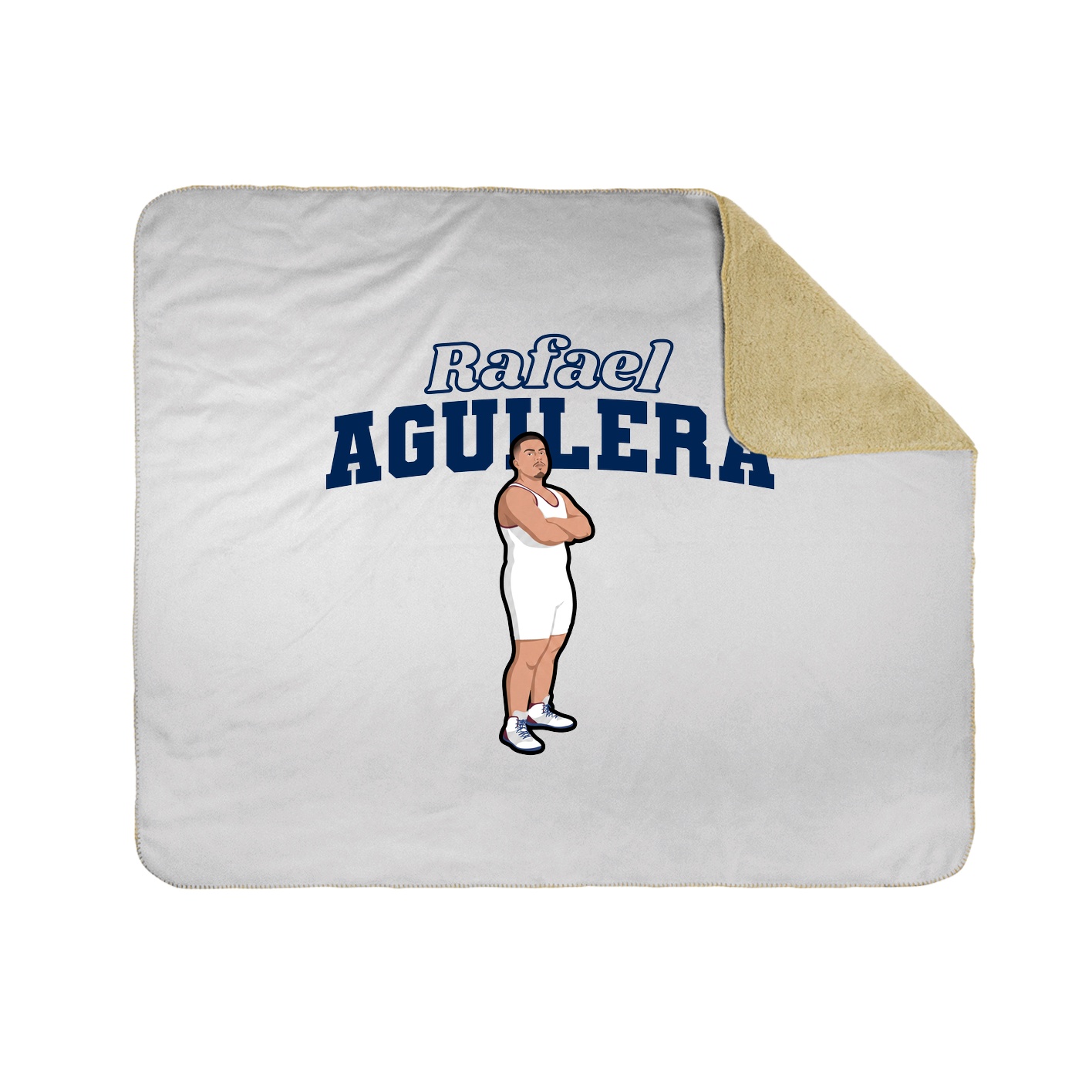 Throw Blanket — Name Arch in White