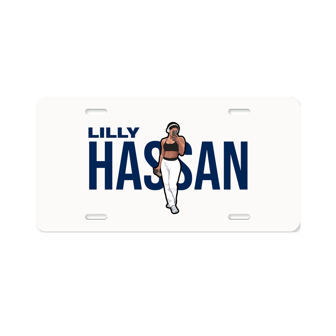License Plate — Player Name in Classic