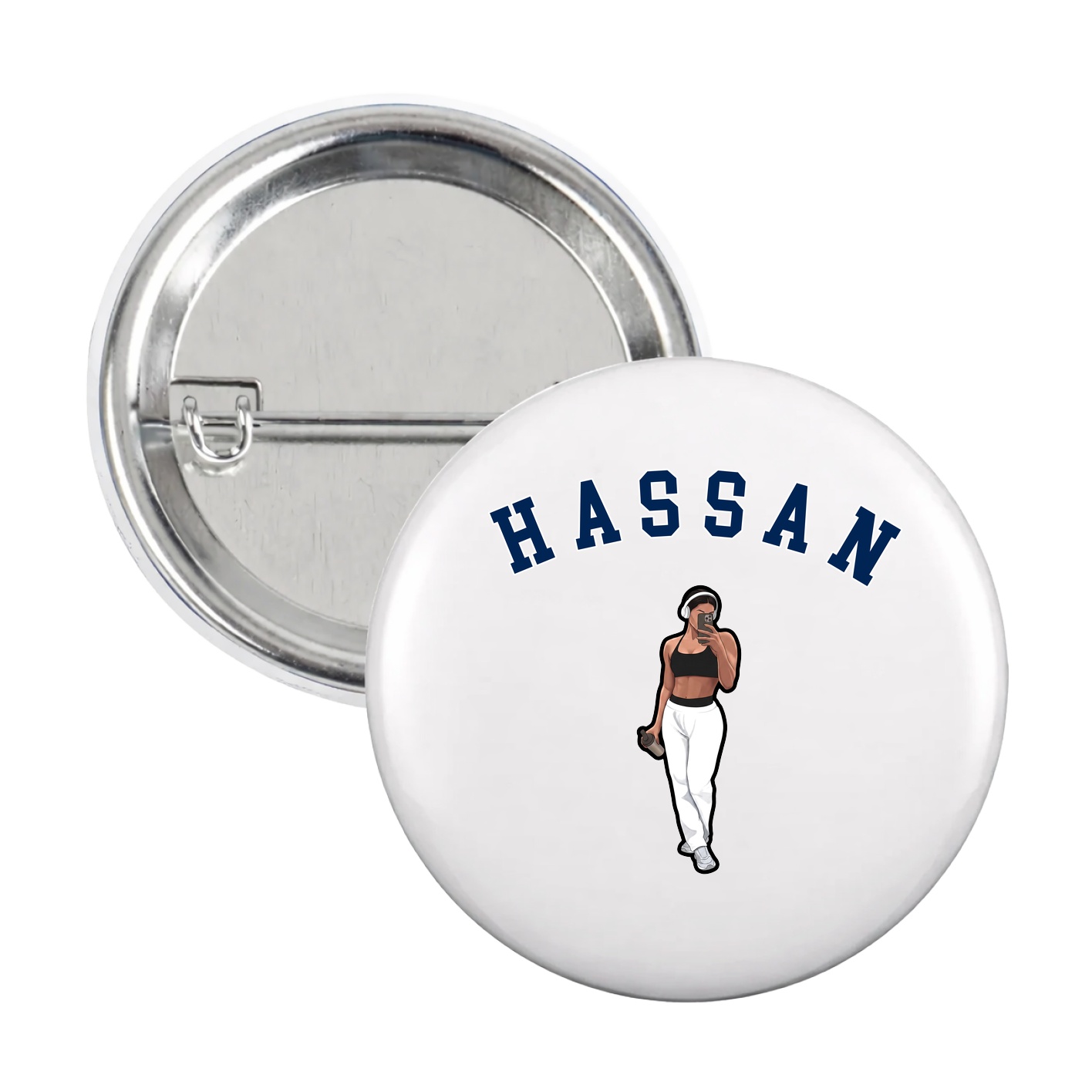 Game Day Button — Shirsey Arch in White