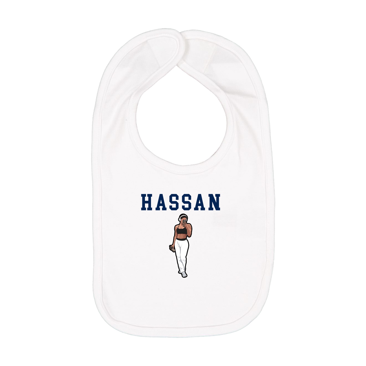 Infant Bib — Shirsey in White