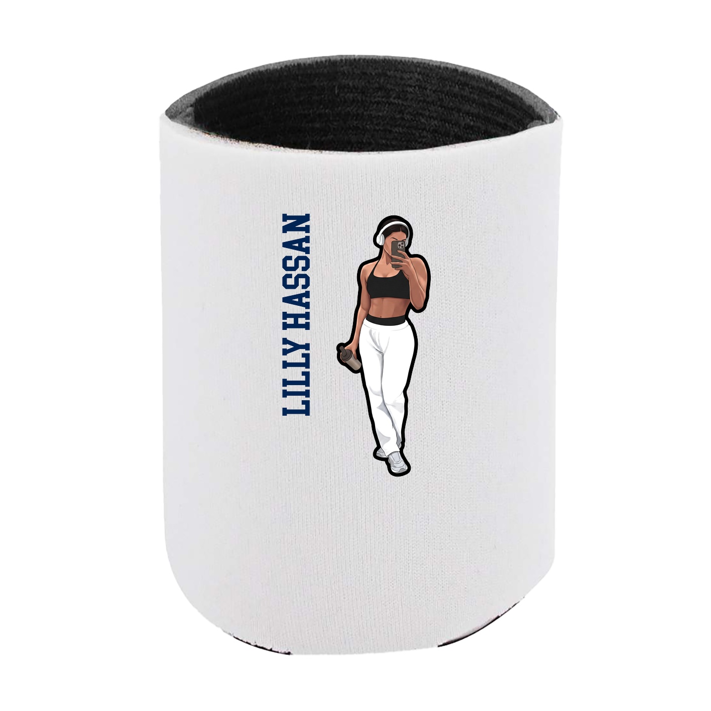 Can Holder — Name Vertical in White