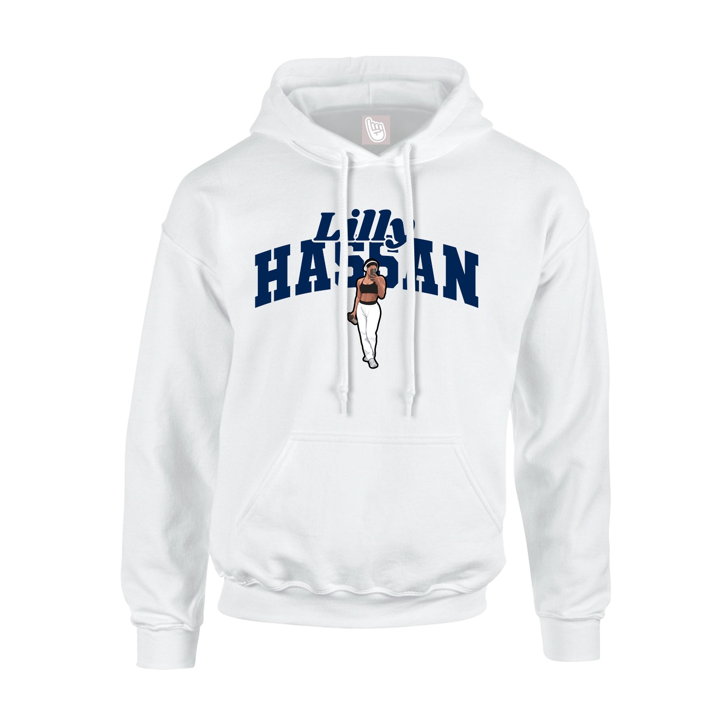 Hoodie — Signature Arch in White