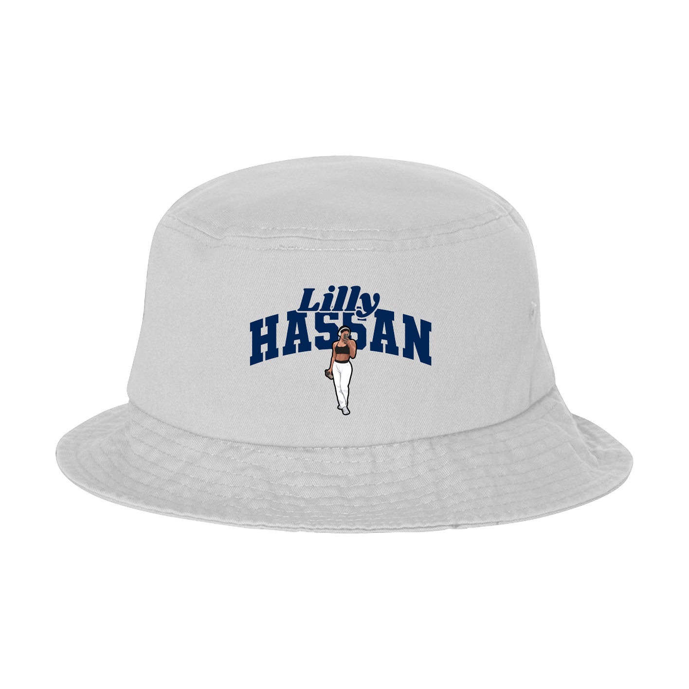 Bucket Cap — Signature Arch in White