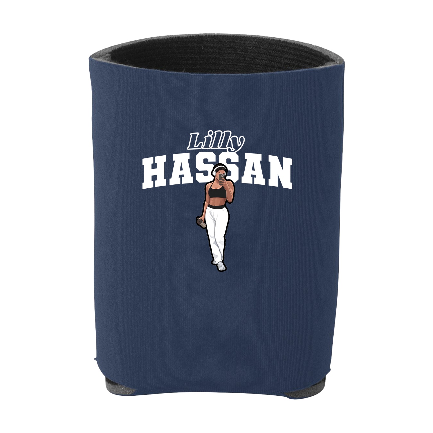 Can Holder — Name Arch in Navy