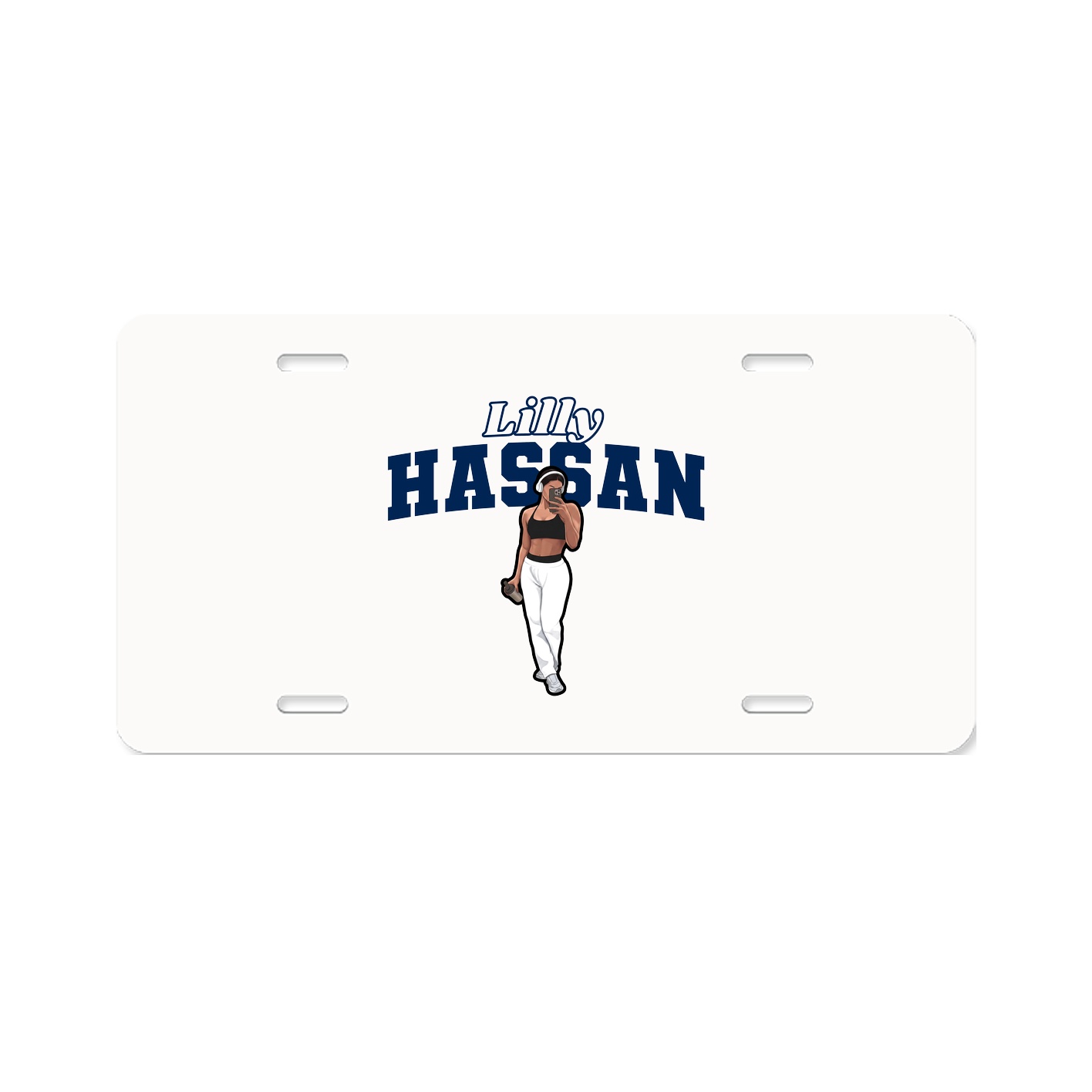 License Plate — Name Arch in Classic