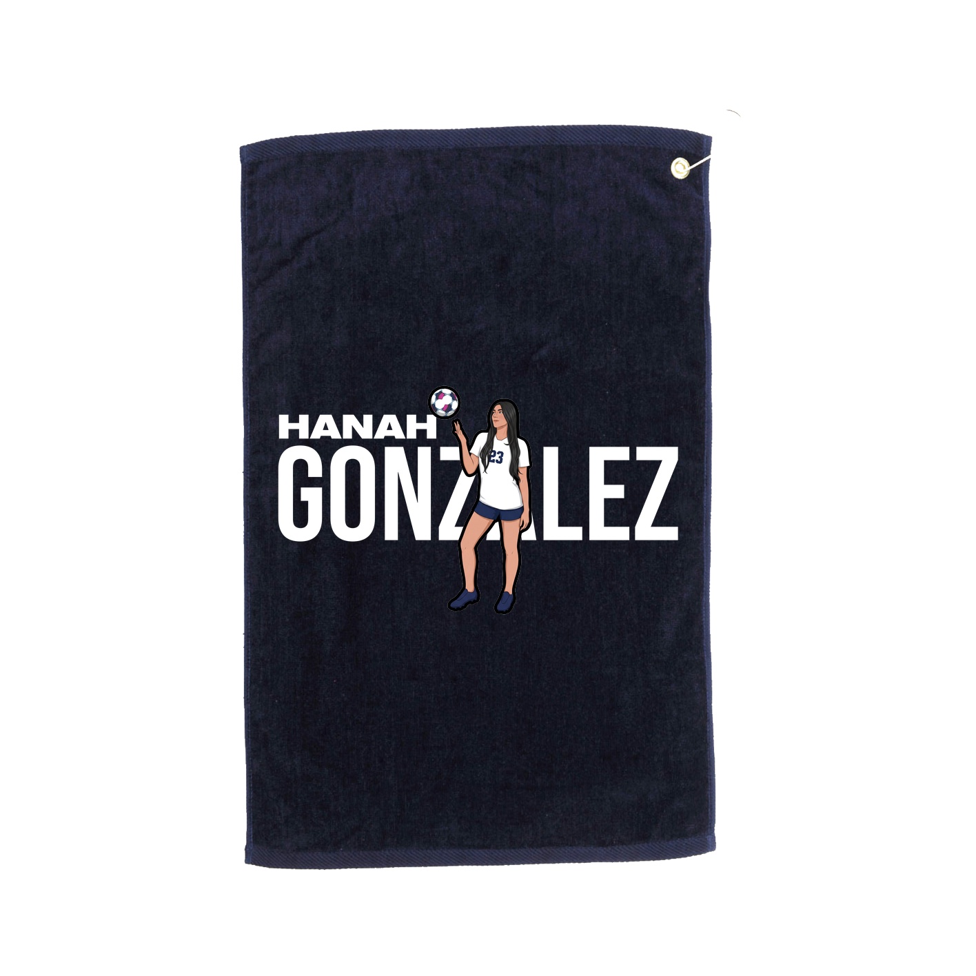 Golf Towel — Player Name in Navy