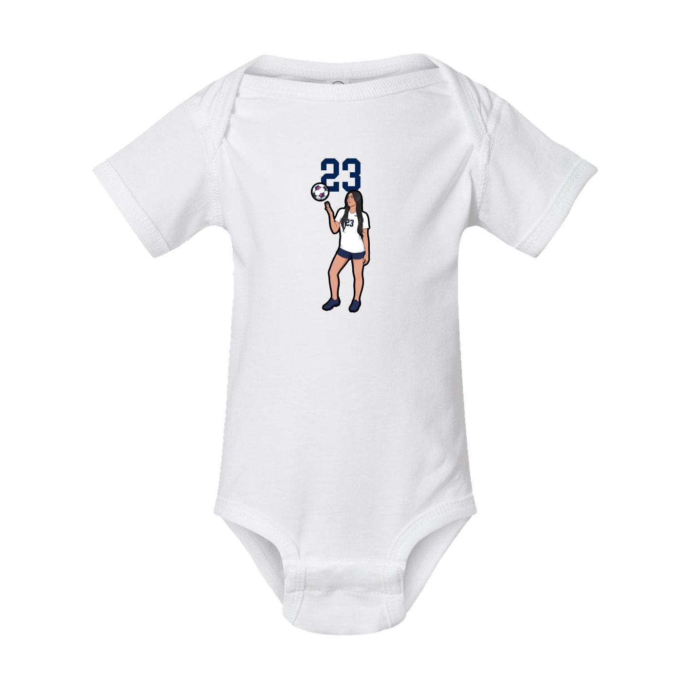 Baby Onesie — Number Top in White