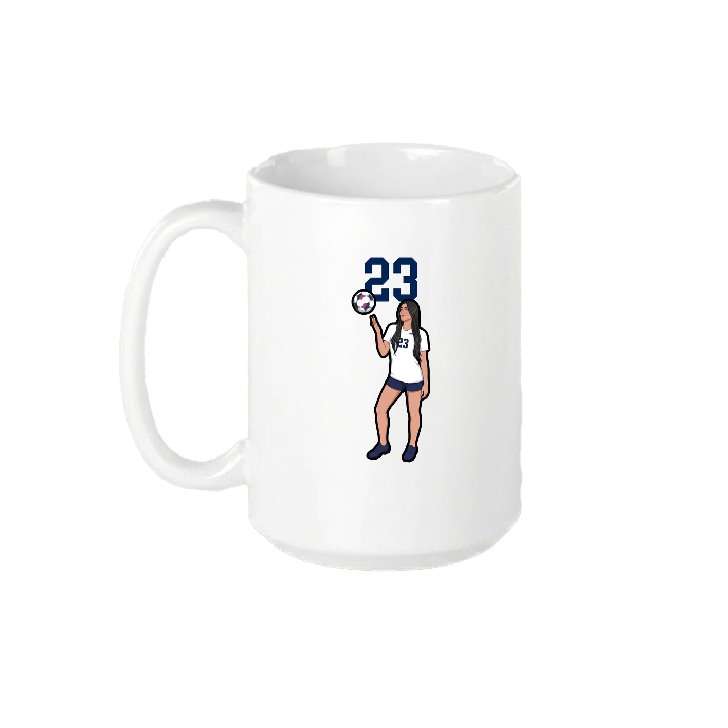 15oz Coffee Mug — Number Top in White