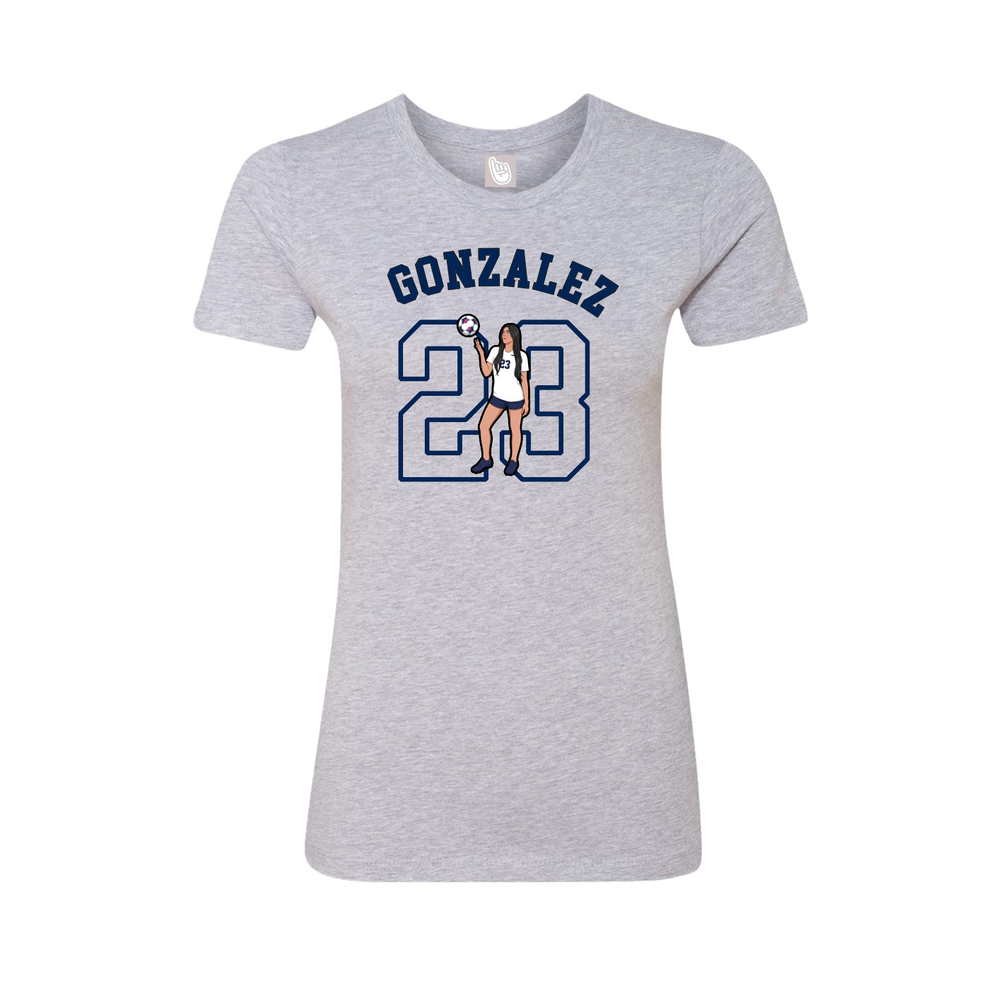 Fitted Women's Tee — Shirsey Arch in Grey