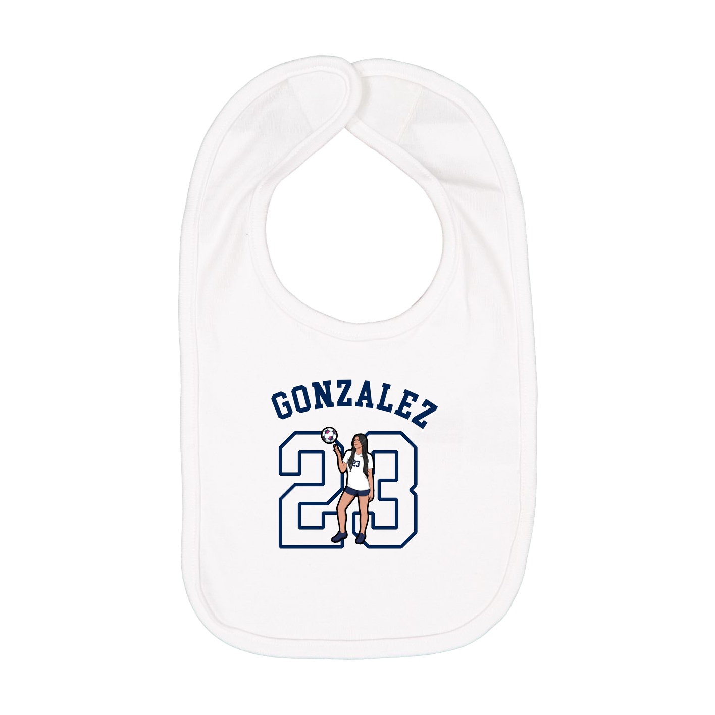Infant Bib — Shirsey Arch in White