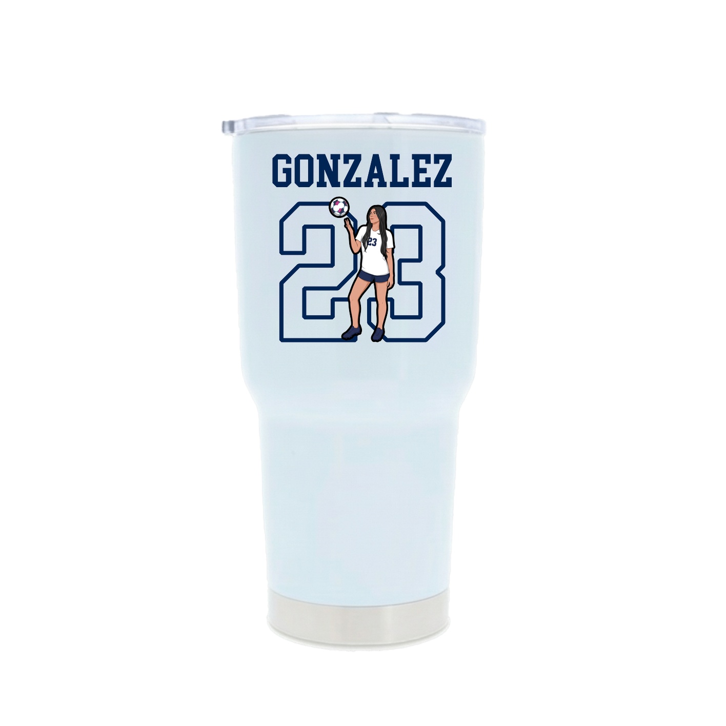 30oz Stainless Steel Tumbler — Shirsey in White