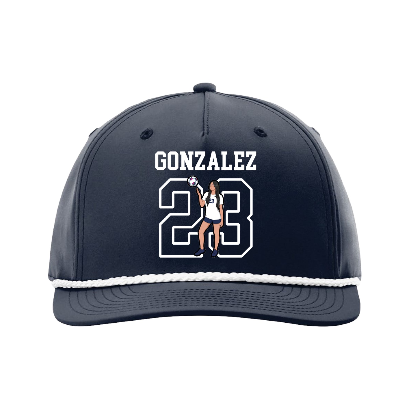 Five-Panel Classic Rope Cap — Shirsey in Navy