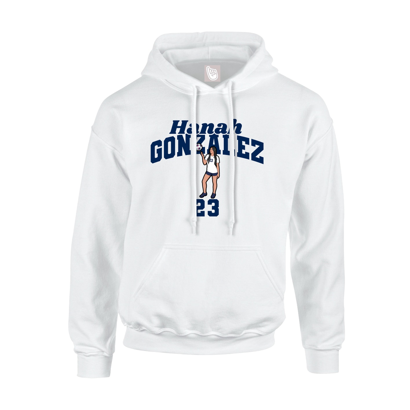 Youth Hoodie — Signature Arch in White