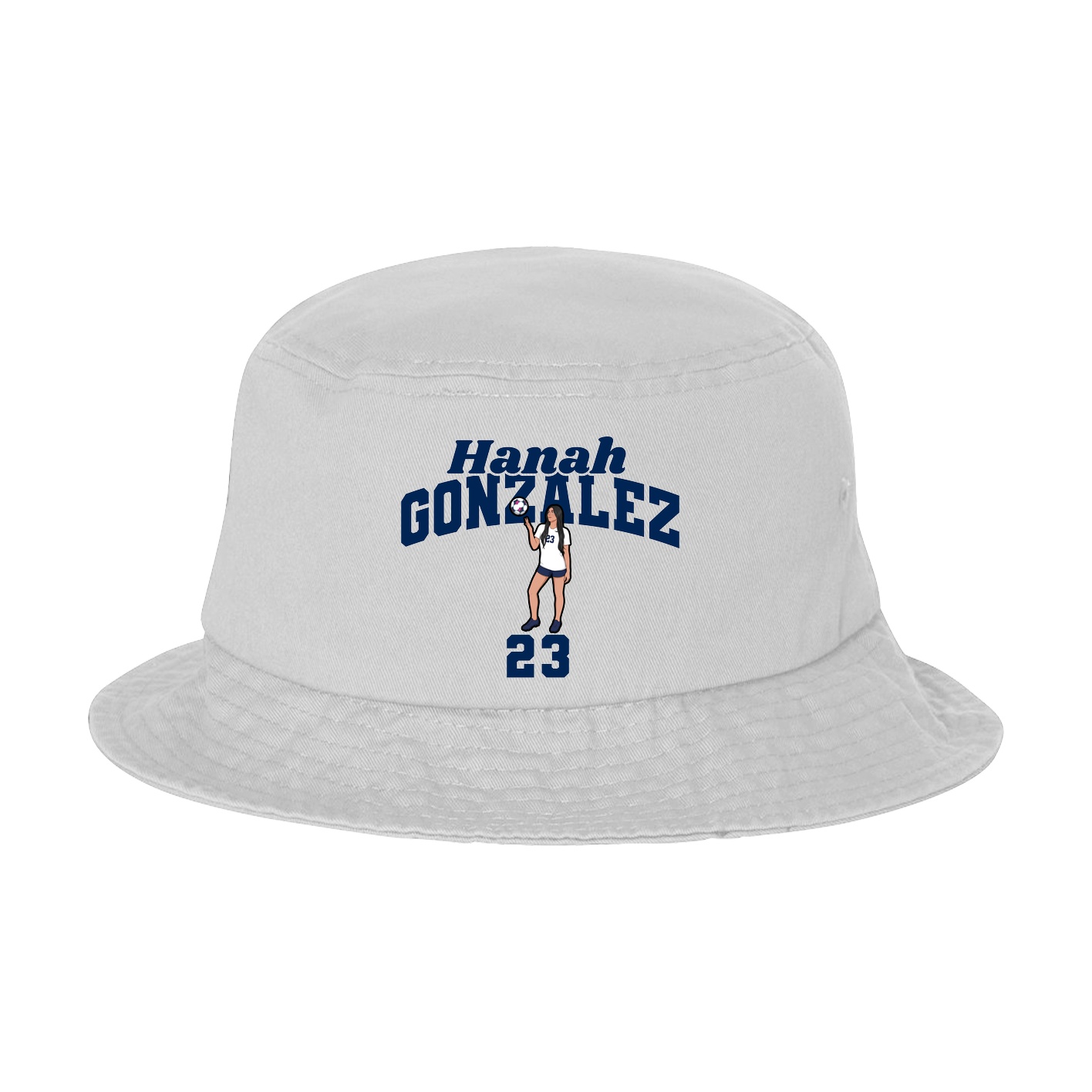 Bucket Cap — Signature Arch in White