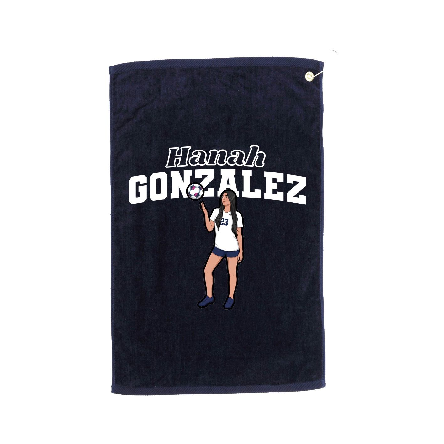 Golf Towel — Name Arch in Navy