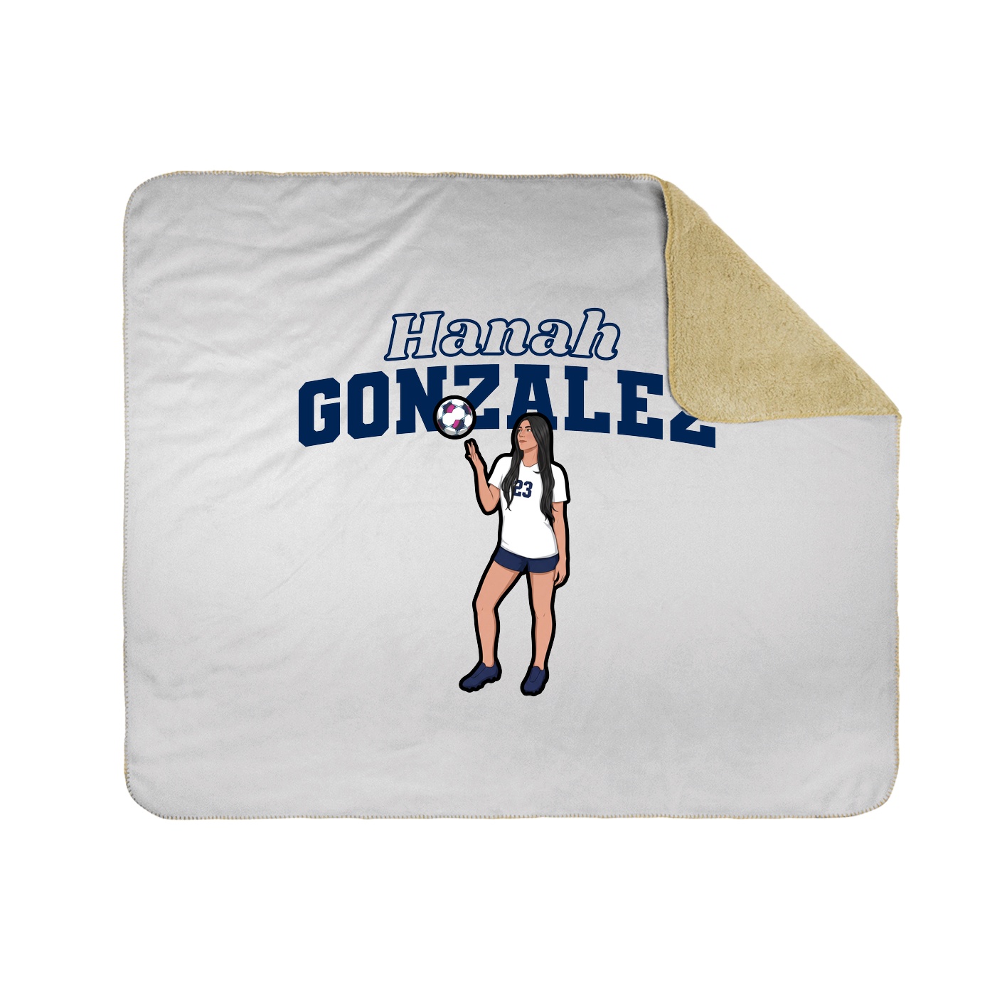 Throw Blanket — Name Arch in White