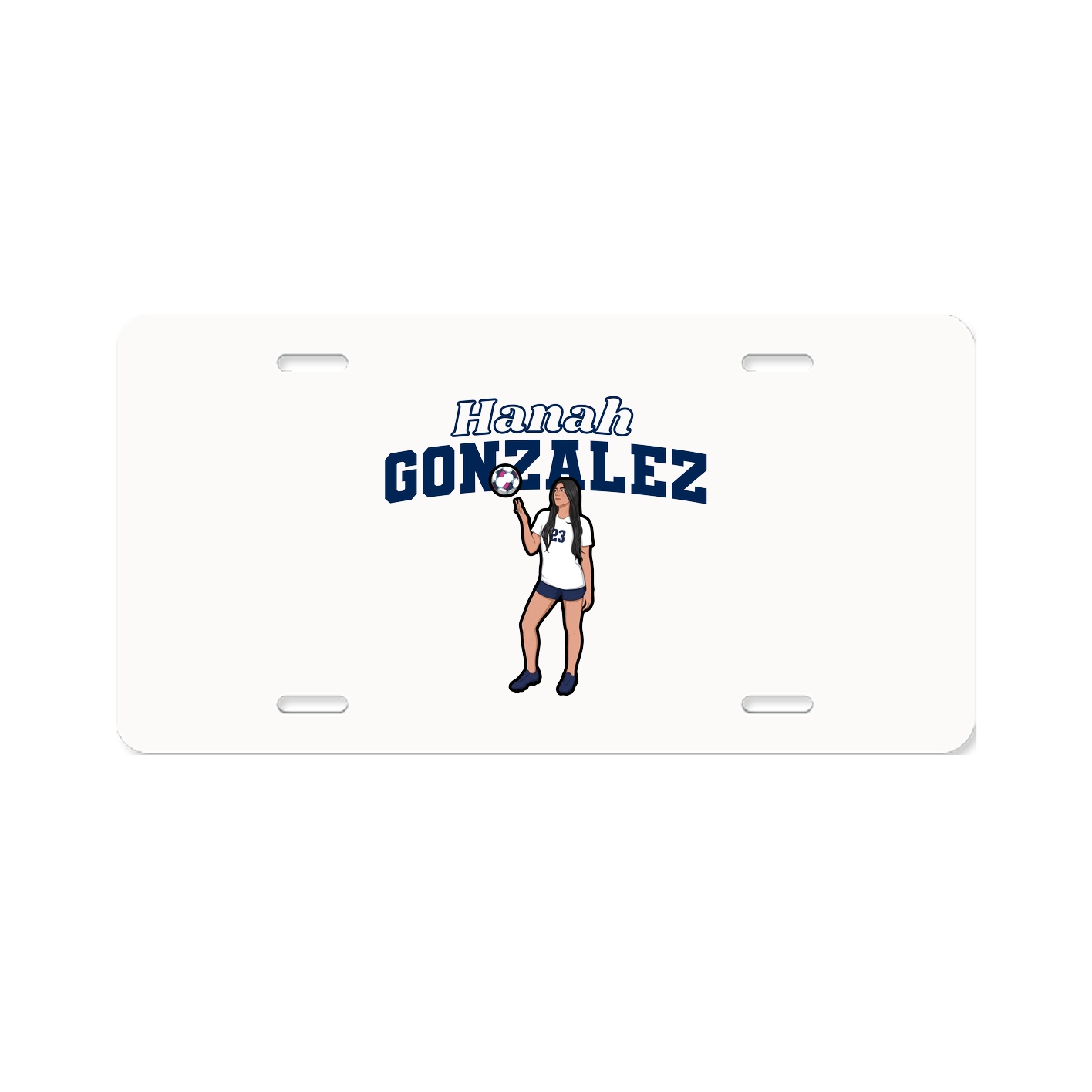 License Plate — Name Arch in Classic
