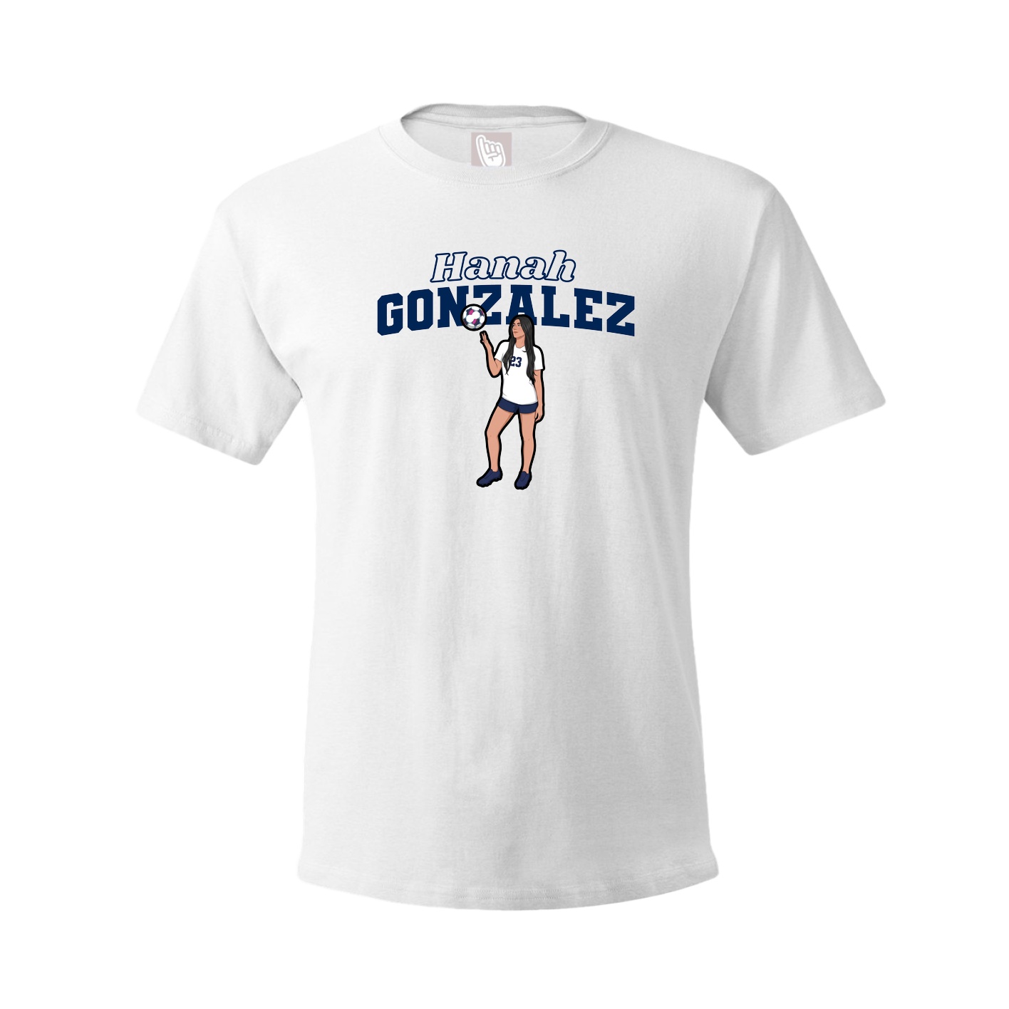 Youth Tee — Name Arch in White