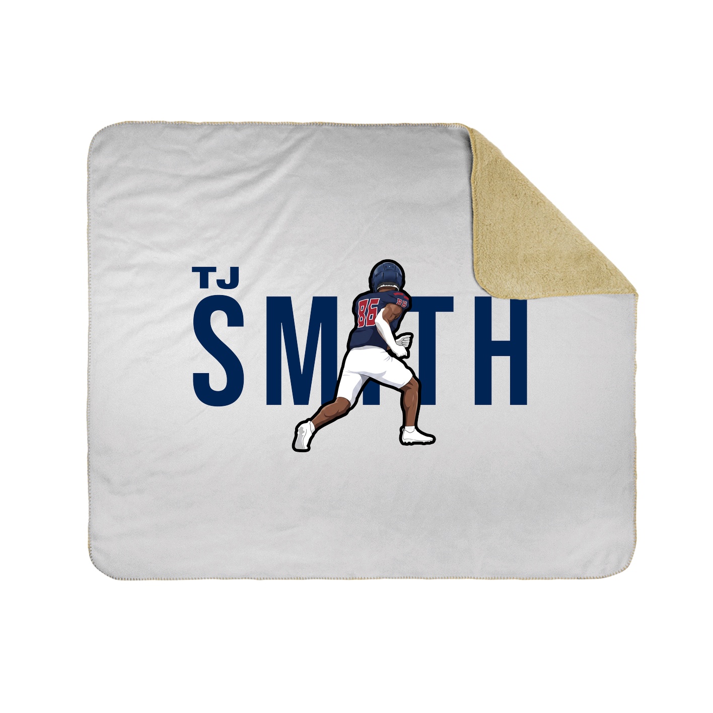 Throw Blanket — Player Name in White