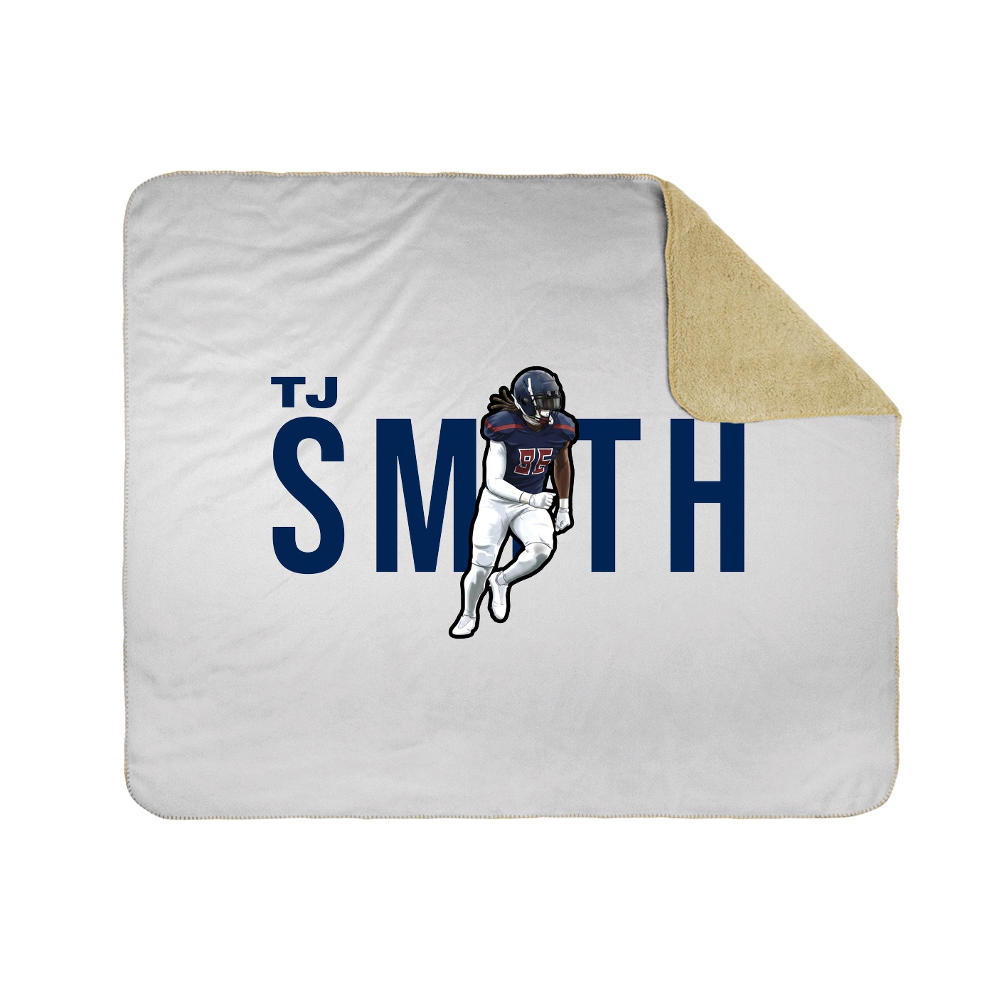 Throw Blanket — Player Name in White