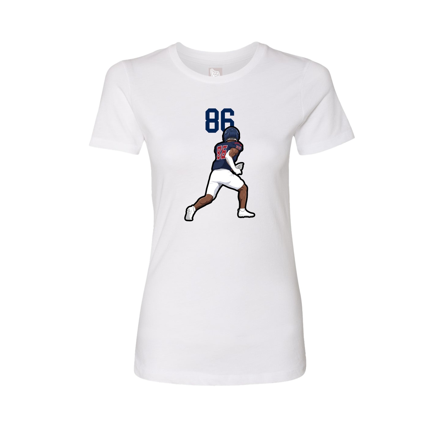 Fitted Women's Tee — Number Top in White