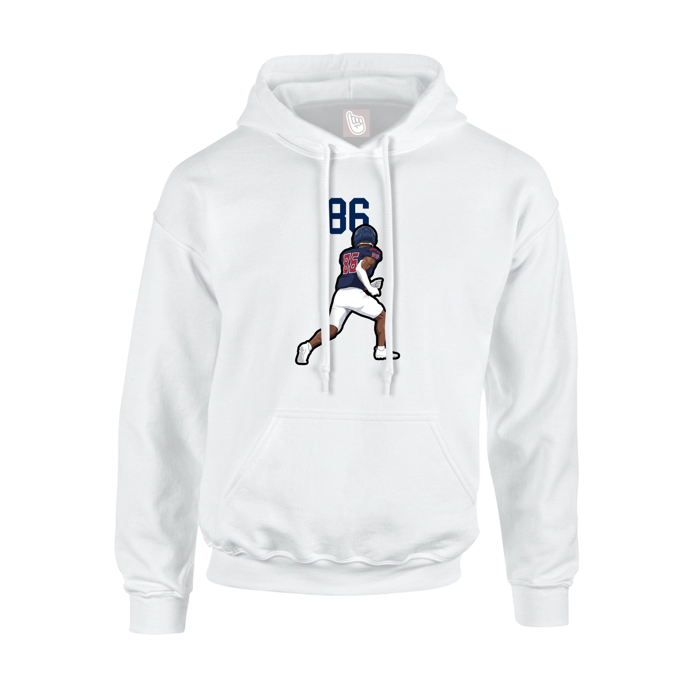 Hoodie — Number Top in White