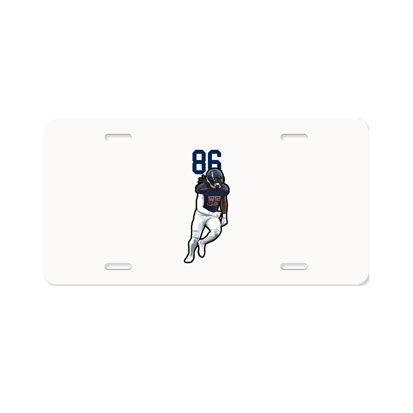License Plate — Number Top in Classic