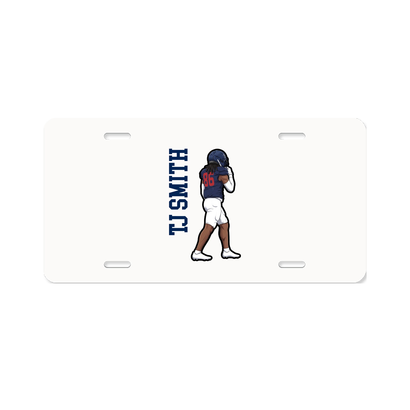 License Plate — Name Vertical in Classic