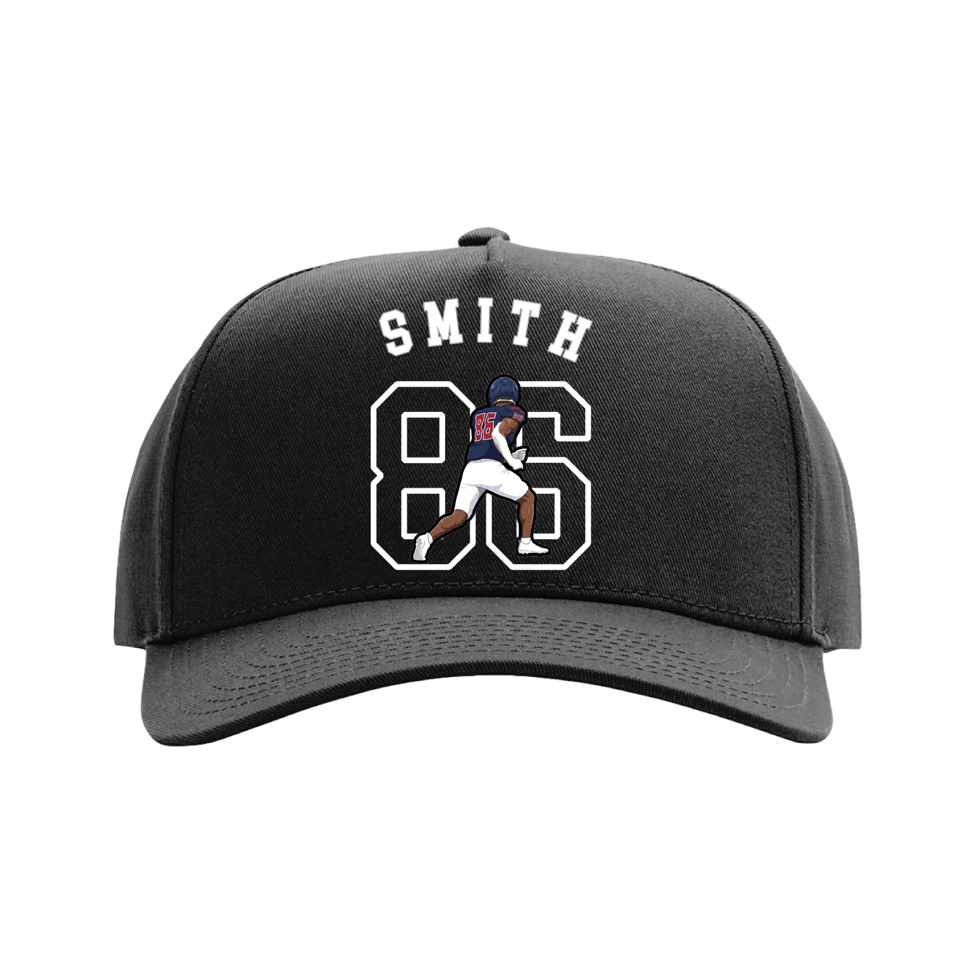 Full Fabric Five-Panel Champ Cap — Shirsey Arch in Black