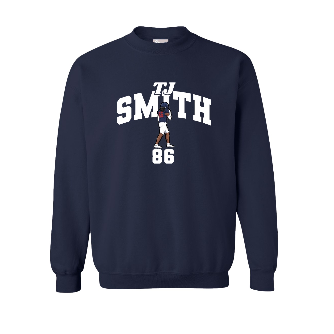 Fleece Crew — Signature Arch in Navy