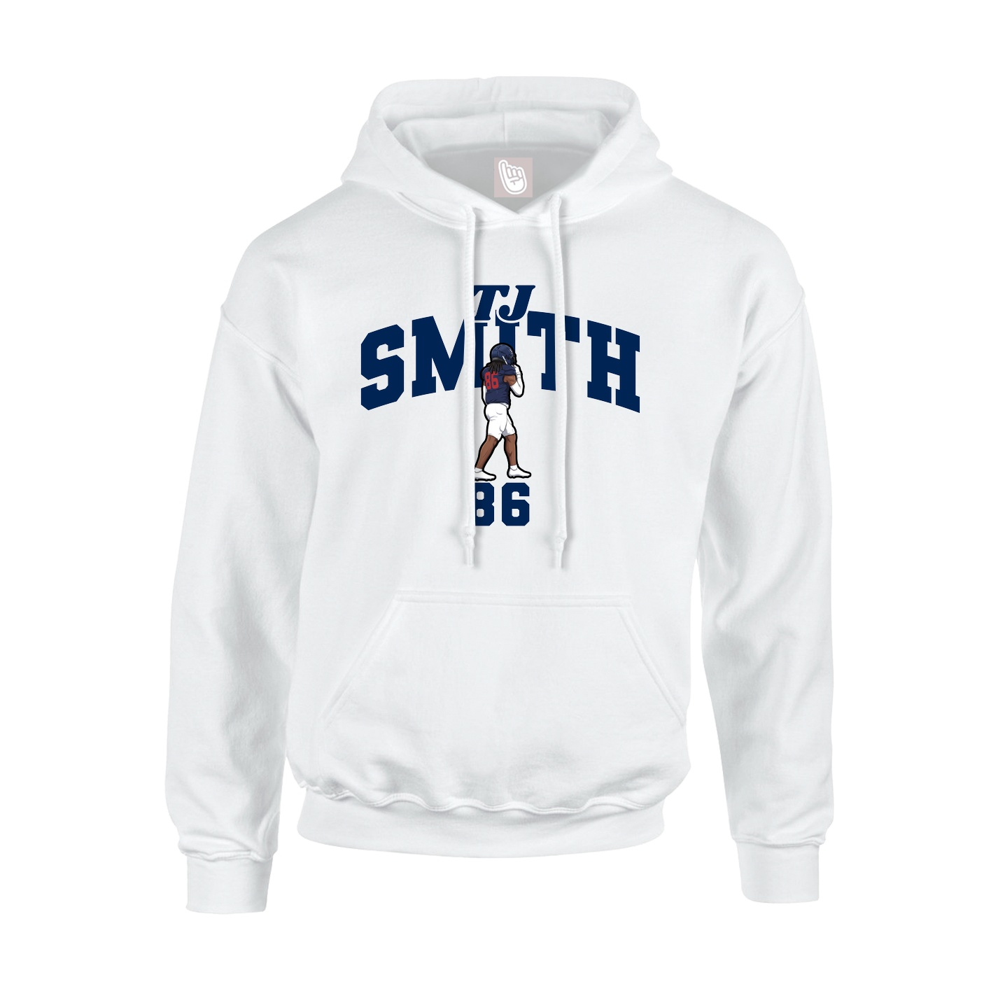Youth Hoodie — Signature Arch in White