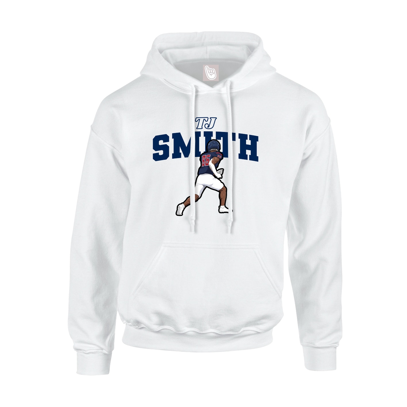 Hoodie — Name Arch in White