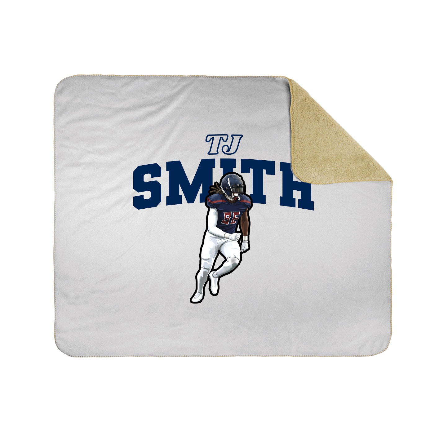 Throw Blanket — Name Arch in White