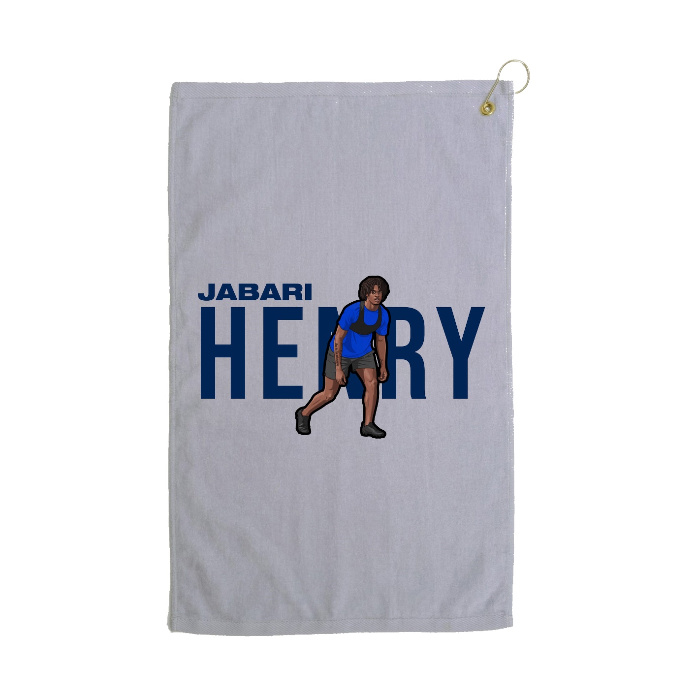 Golf Towel — Player Name in Grey