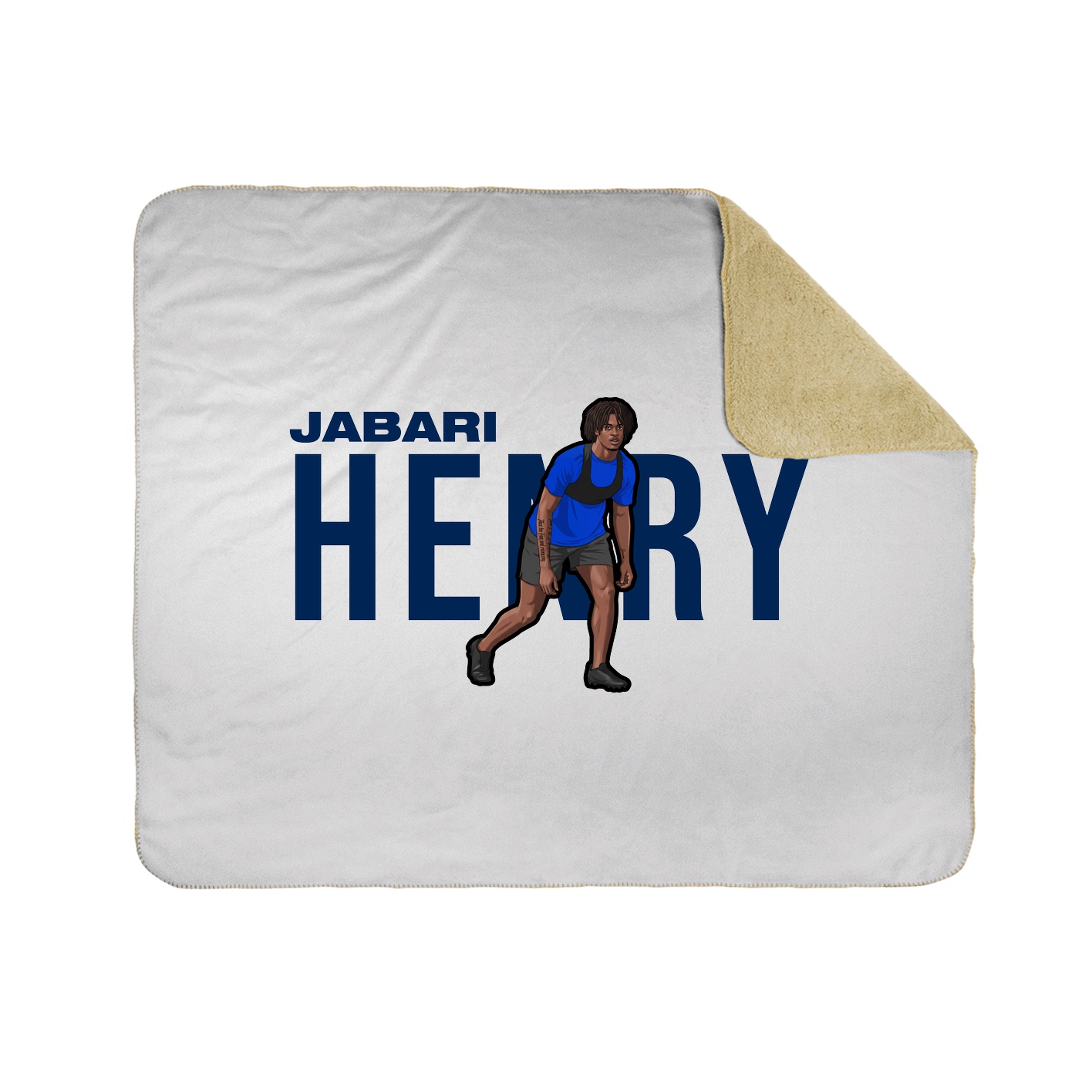 Throw Blanket — Player Name in White